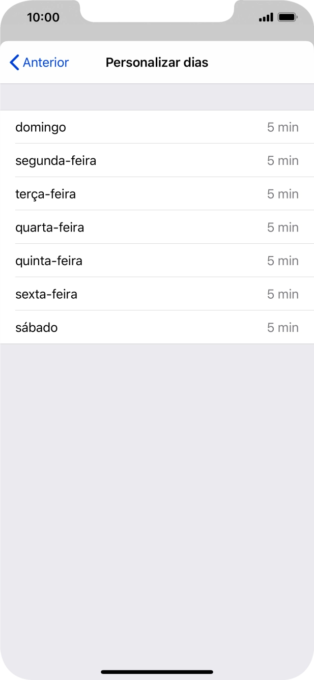 Prima os dias pretendidos.