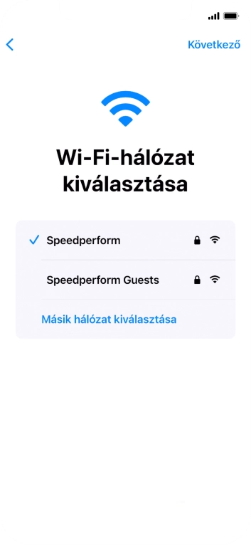 Válaszd a Következő lehetőséget.