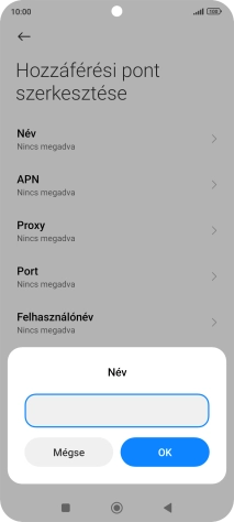 Írd be azt, hogy One MMS, és válaszd az OK lehetőséget.