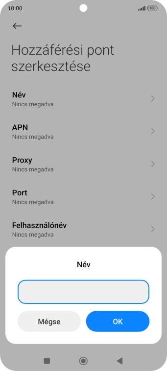 Írd be azt, hogy One MMS, és válaszd az OK lehetőséget.