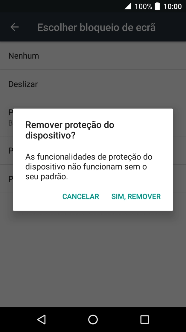 Prima SIM, REMOVER.