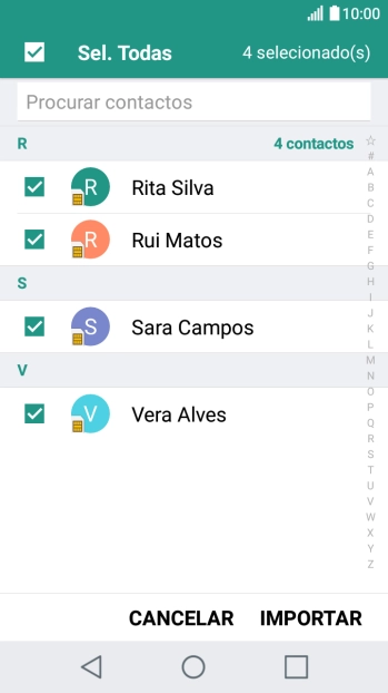 Prima IMPORTAR.