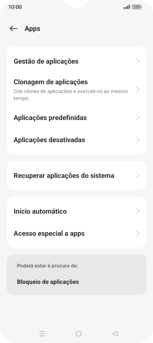 Prima Gestão de aplicações.