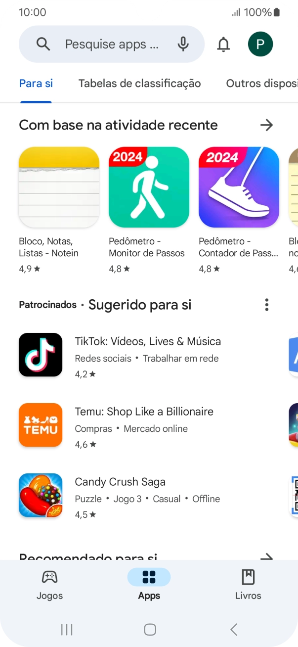 Prima o ícone de perfil.