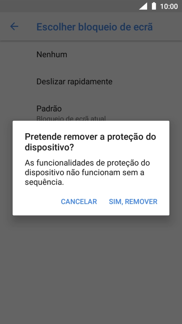 Prima SIM, REMOVER.