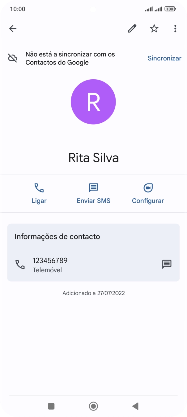 Prima o número pretendido.