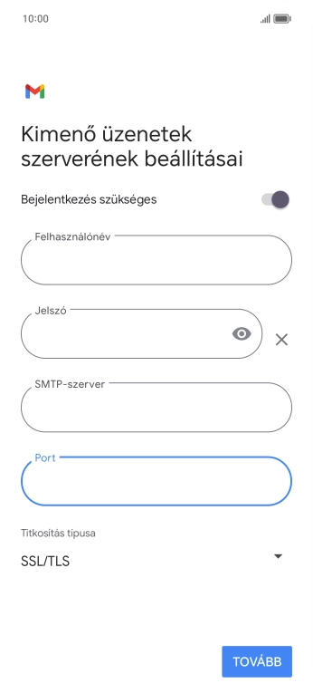 Válaszd a TOVÁBB lehetőséget.