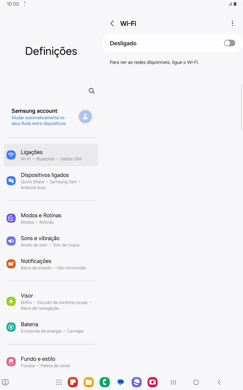 Prima o indicador para ativar a função.