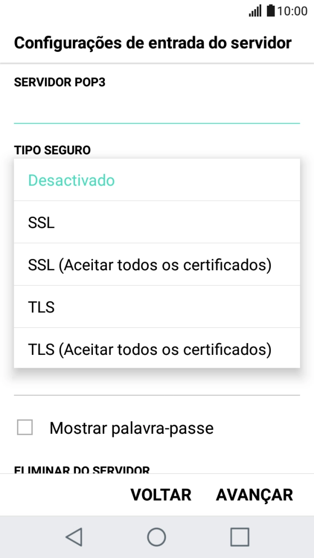 Prima Desactivado para desativar a função.