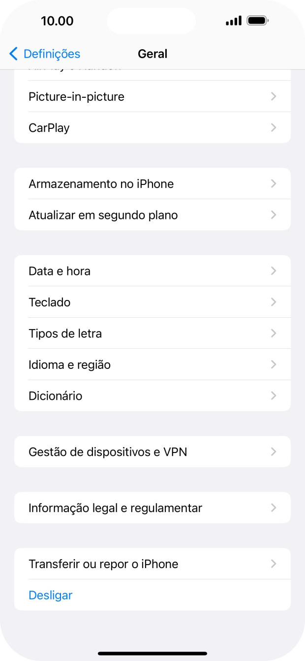 Prima Transferir ou repor o iPhone.