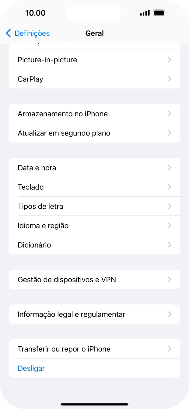 Prima Transferir ou repor o iPhone.