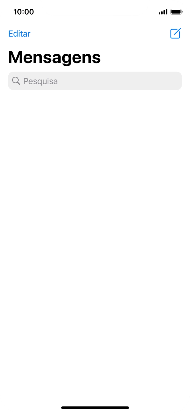 Prima o ícone de nova mensagem.