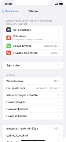 Válaszd a Hívásvárakoztatás lehetőséget.
