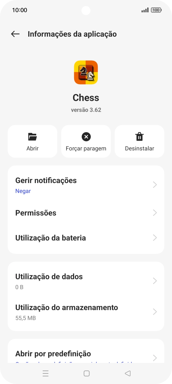 Prima Utilização do armazenamento.