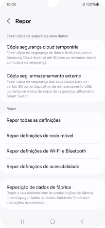 Prima Reposição de dados de fábrica.