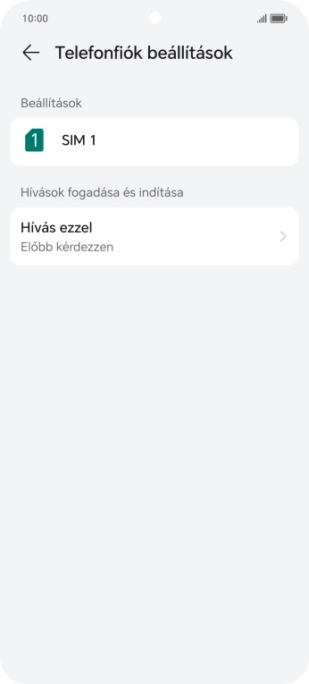 Válaszd a SIM- kártya nevét.
