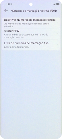 Prima Desativar Números de marcação restrita.