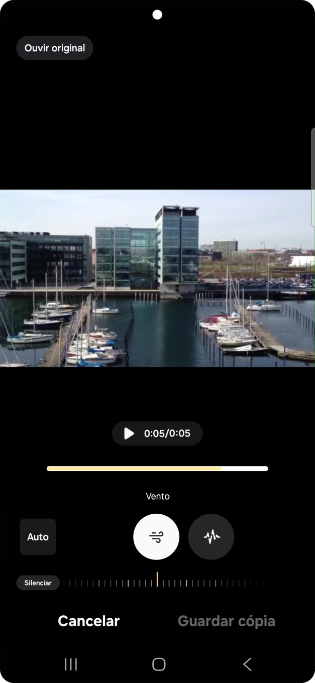 Prima o tipo de som pretendido.