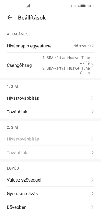 Válaszd a Továbbiak lehetőséget.