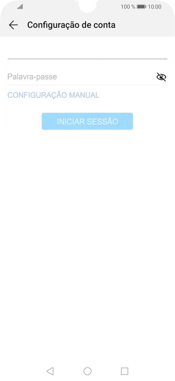 Prima Palavra-passe e introduza a password da sua conta de e-mail na Vodafone.