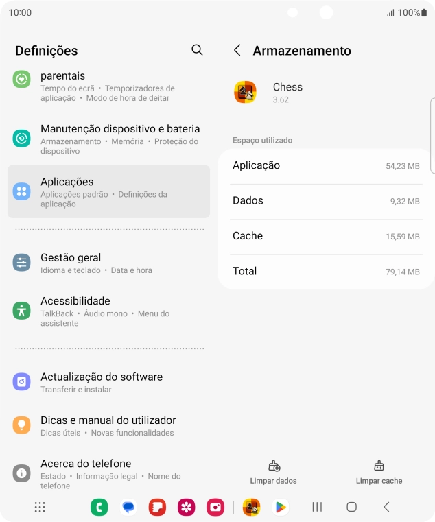 Prima Limpar cache.