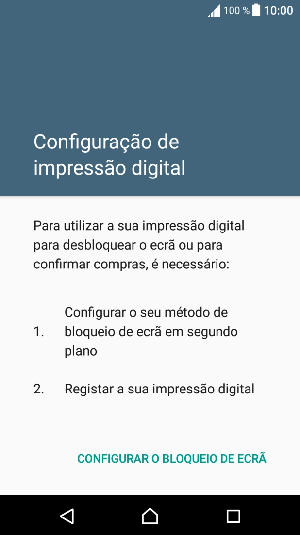 Prima CONFIGURAR O BLOQUEIO DE ECRÃ.