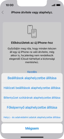 Válaszd a Beállítások alaphelyzetbe állítása lehetőséget.
