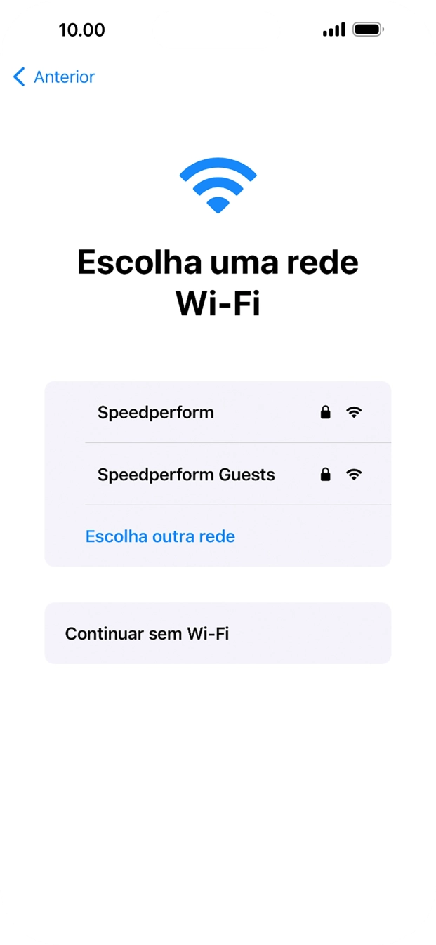 Prima a rede Wi-Fi pretendida.