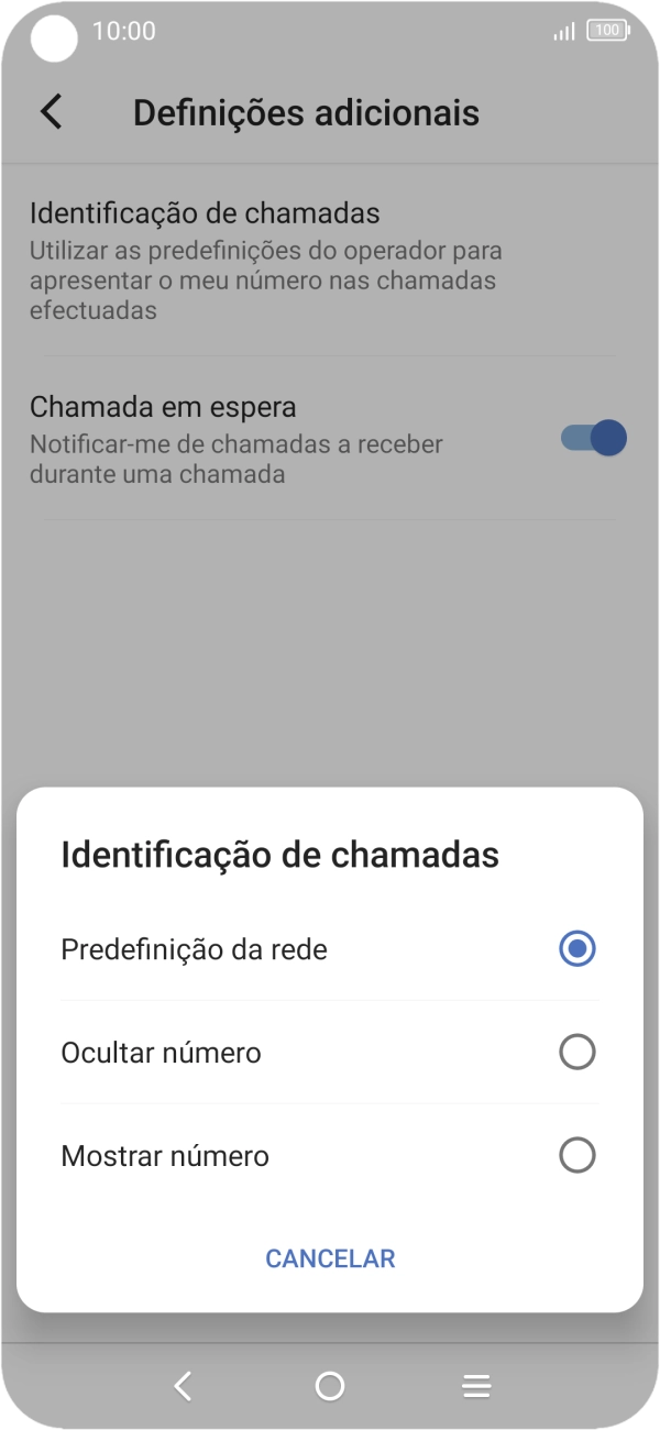 Prima Mostrar número para ativar a visualização do seu número.