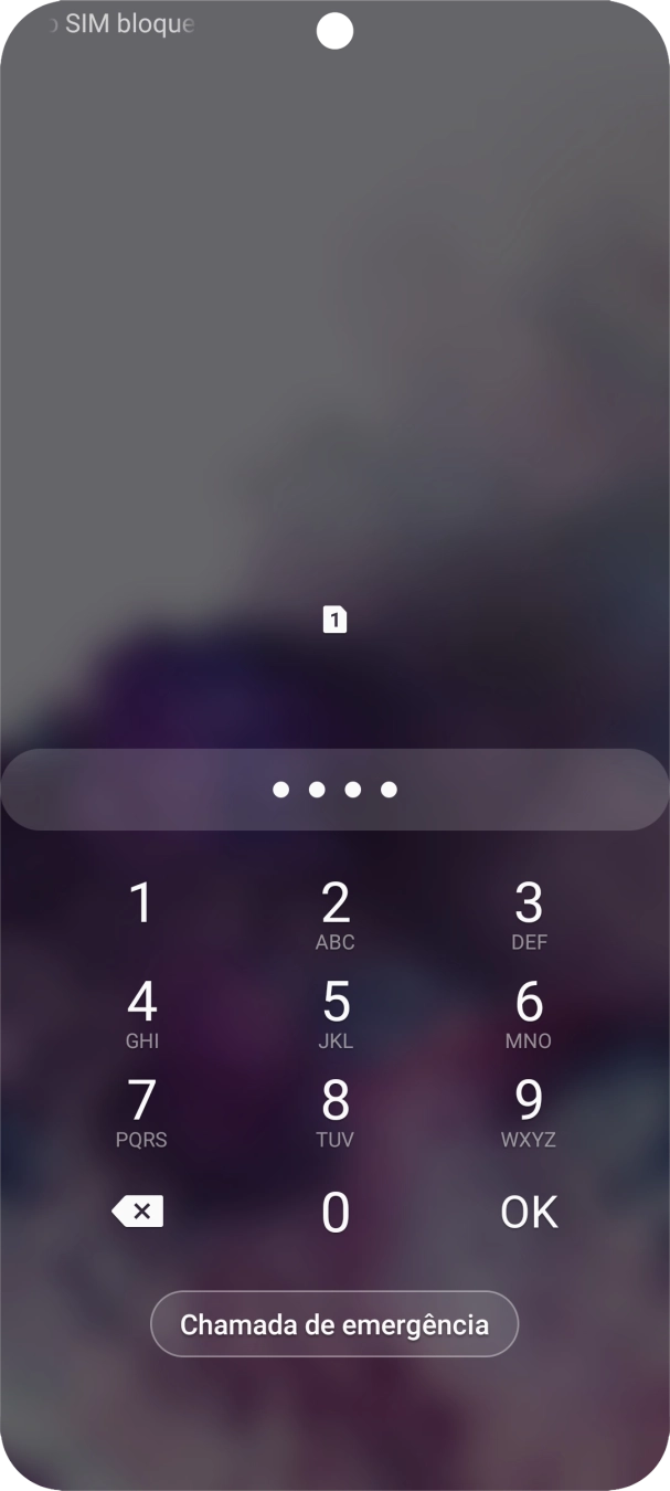 Se necessário, introduza o código PIN e prima OK.