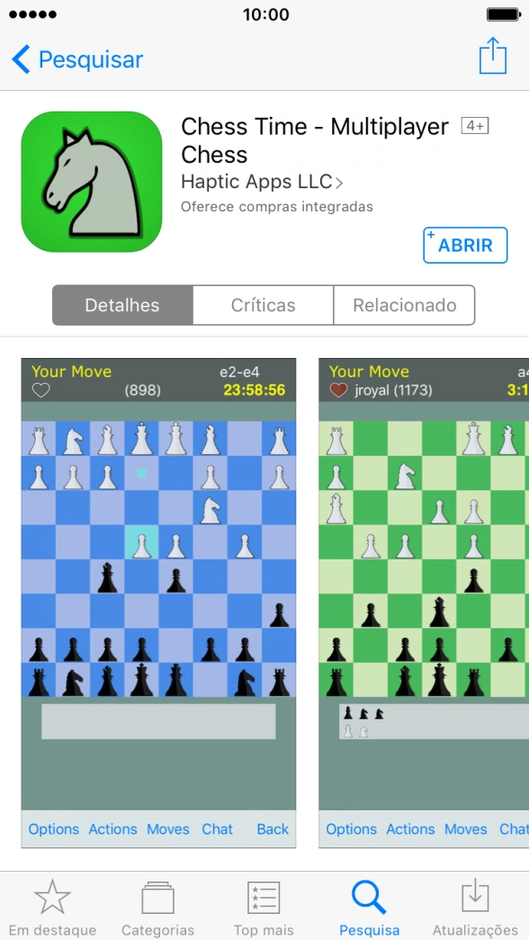 Prima a tecla de início para terminar e voltar ao ecrã inicial.