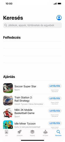Kattints a keresés mezőre, és írd be a keresett alkalmazás nevét vagy tárgykörét.