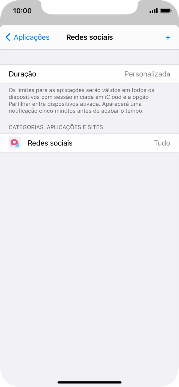 Prima o ícone para adicionar.