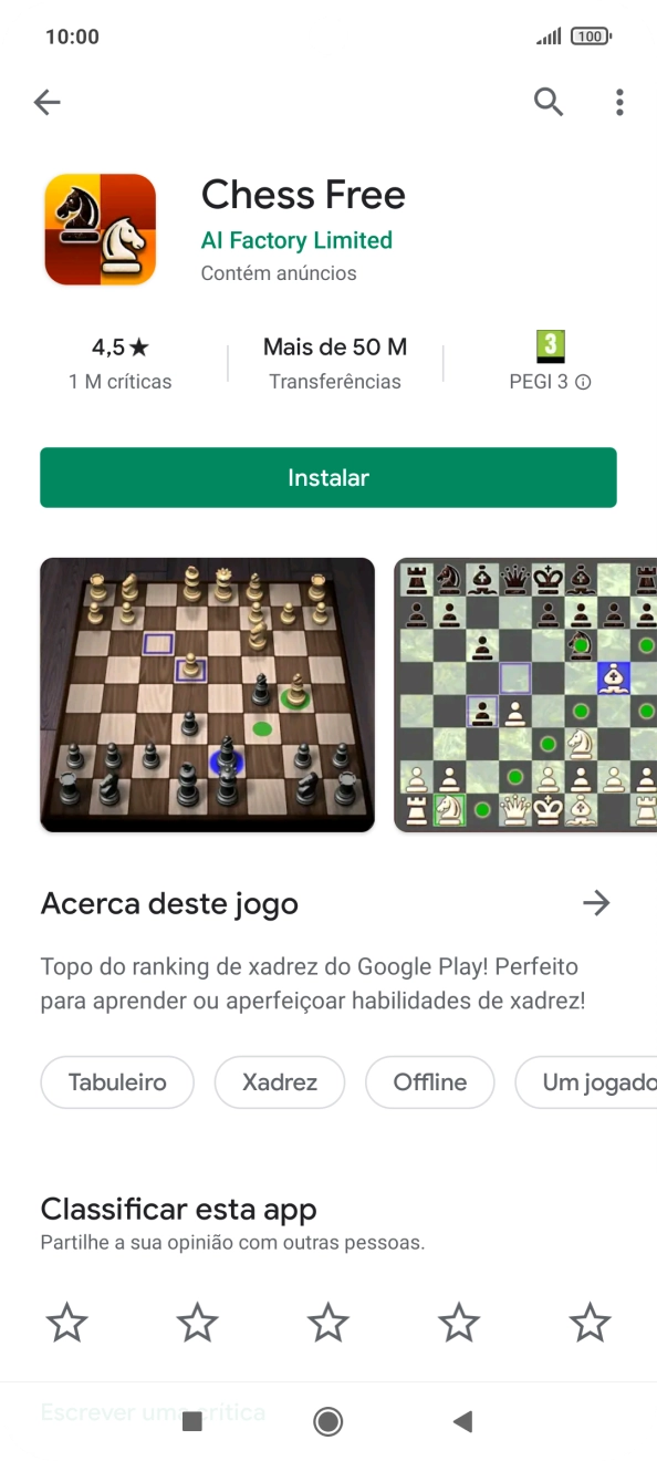 Prima Instalar e siga as indicações no ecrã para instalar a app.