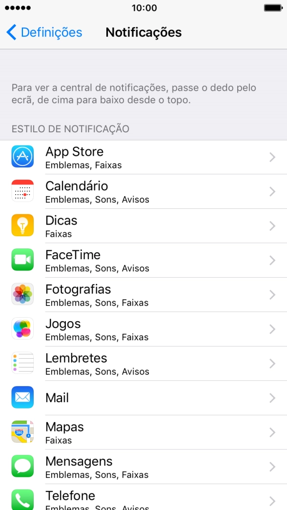 Prima a aplicação pretendida.