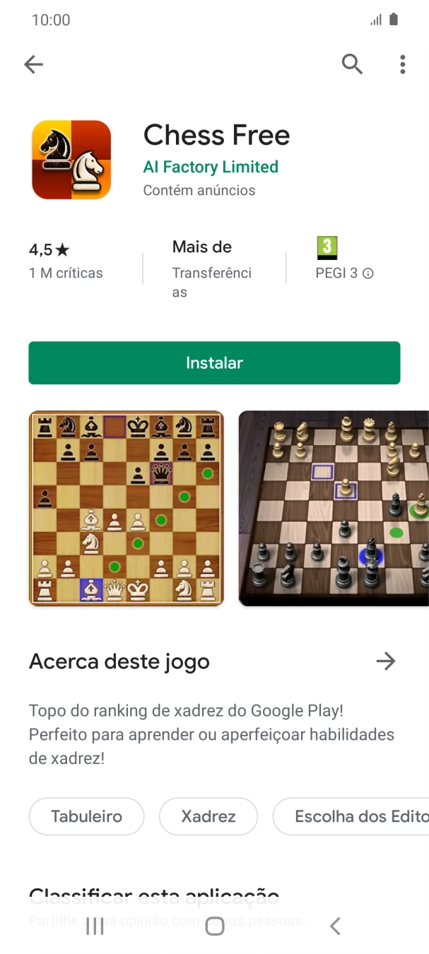 Prima Instalar e siga as indicações no ecrã para instalar a app.