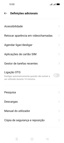 Prima Cópia de segurança e reposição.