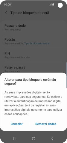 Prima Remover dados.