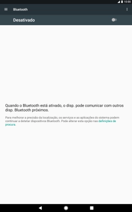 Prima o indicador para ativar a função.