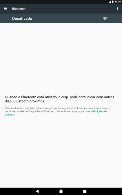 Prima o indicador para ativar a função.