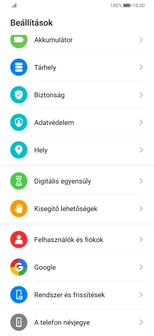 Válaszd a Felhasználók és fiókok lehetőséget.