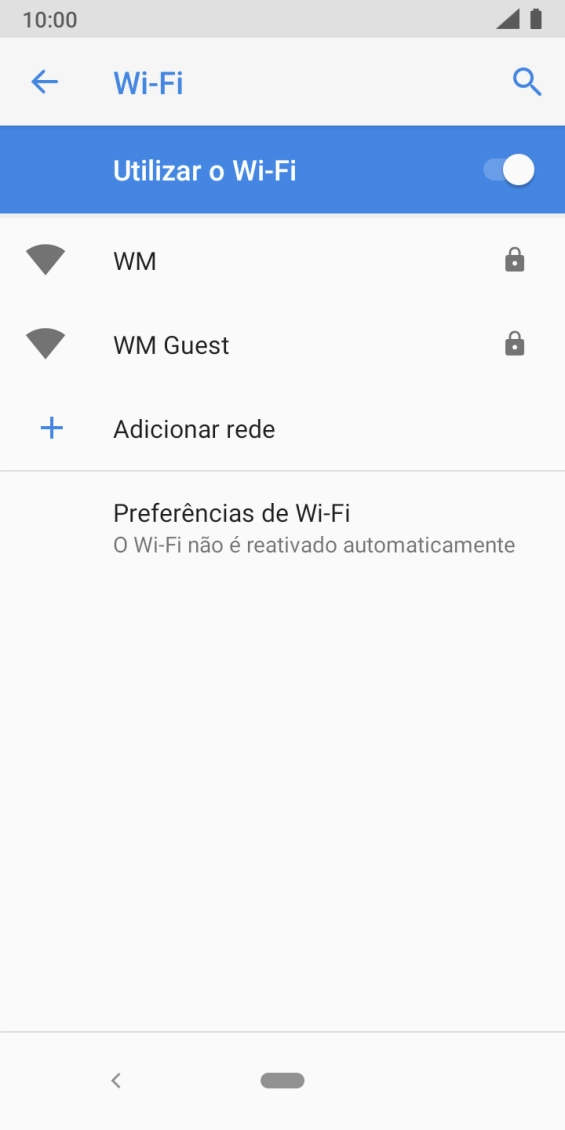 Prima Preferências de Wi-Fi.
