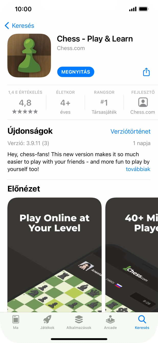 Húzd az ujjad felfelé a kijelző aljáról, hogy visszatérj a kezdőképernyőhöz.