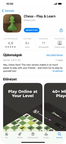 Húzd az ujjad felfelé a kijelző aljáról, hogy visszatérj a kezdőképernyőhöz.