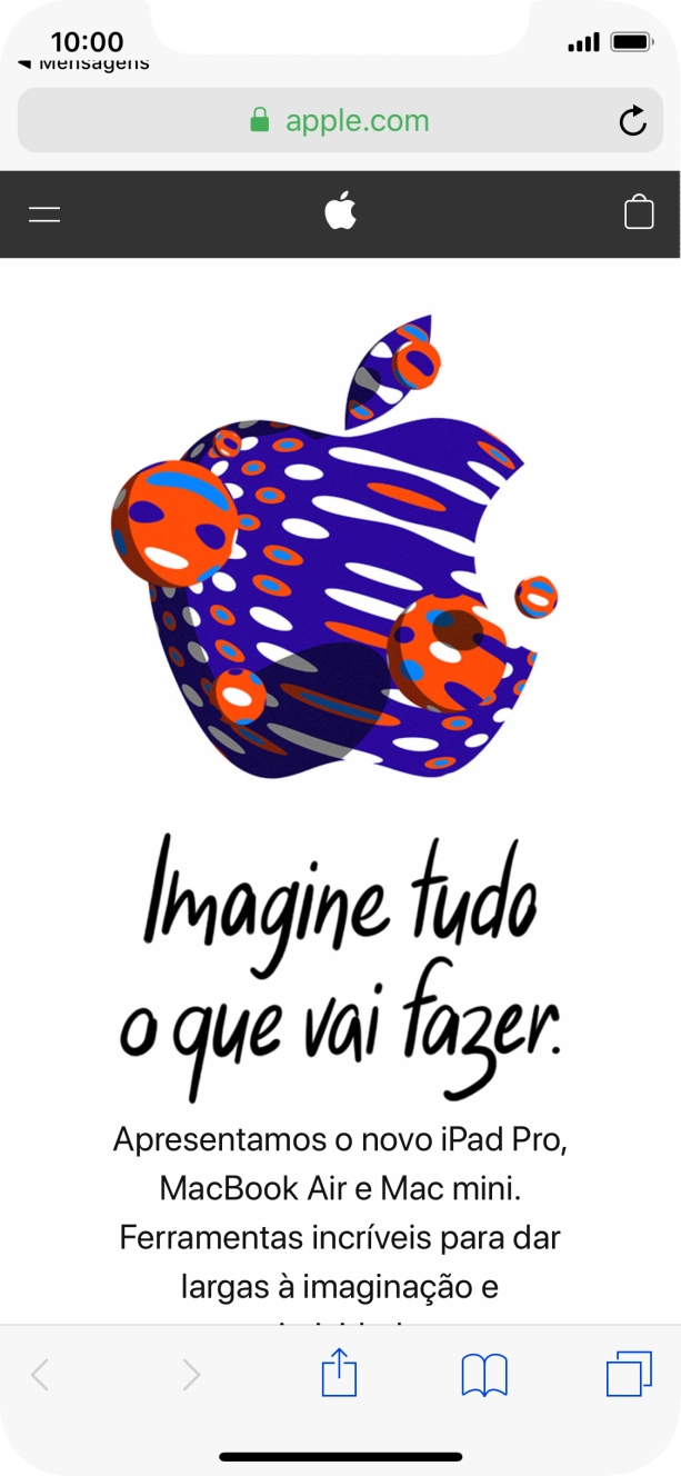 Prima ainda mais firmemente no ecrã, até que o conteúdo abra na aplicação relevante.