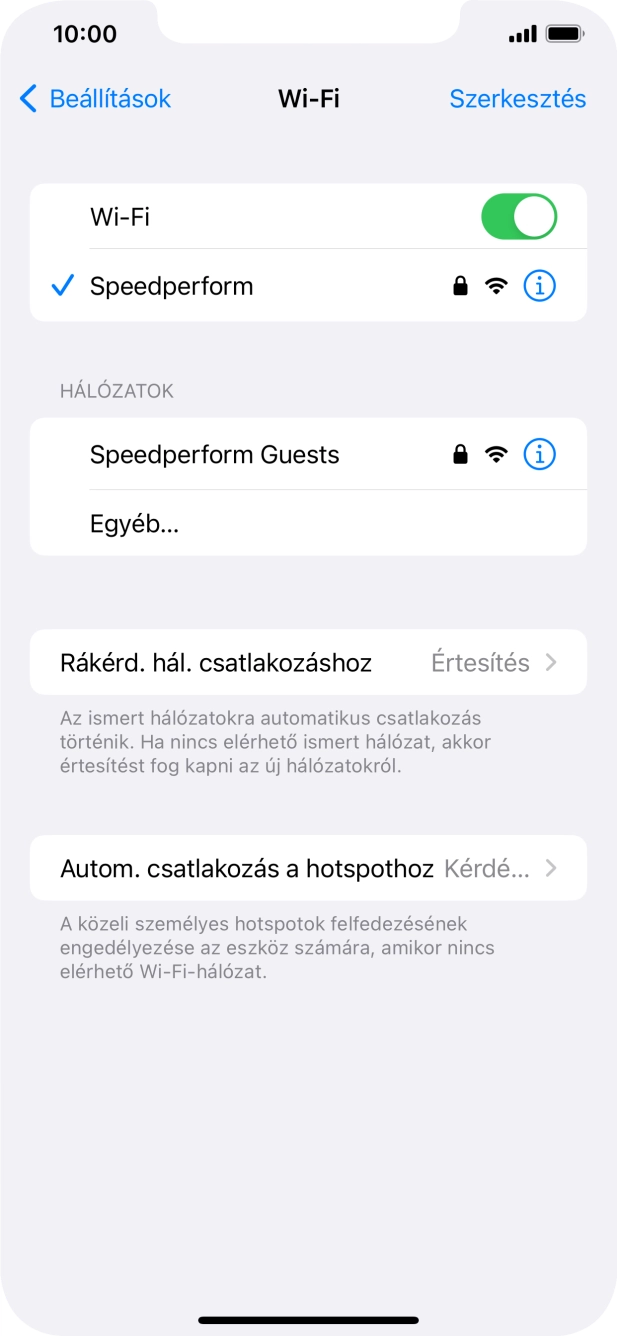 Húzd az ujjad felfelé a kijelző aljáról, hogy visszatérj a kezdőképernyőhöz.