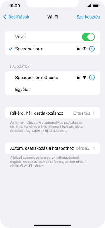 Húzd az ujjad felfelé a kijelző aljáról, hogy visszatérj a kezdőképernyőhöz.