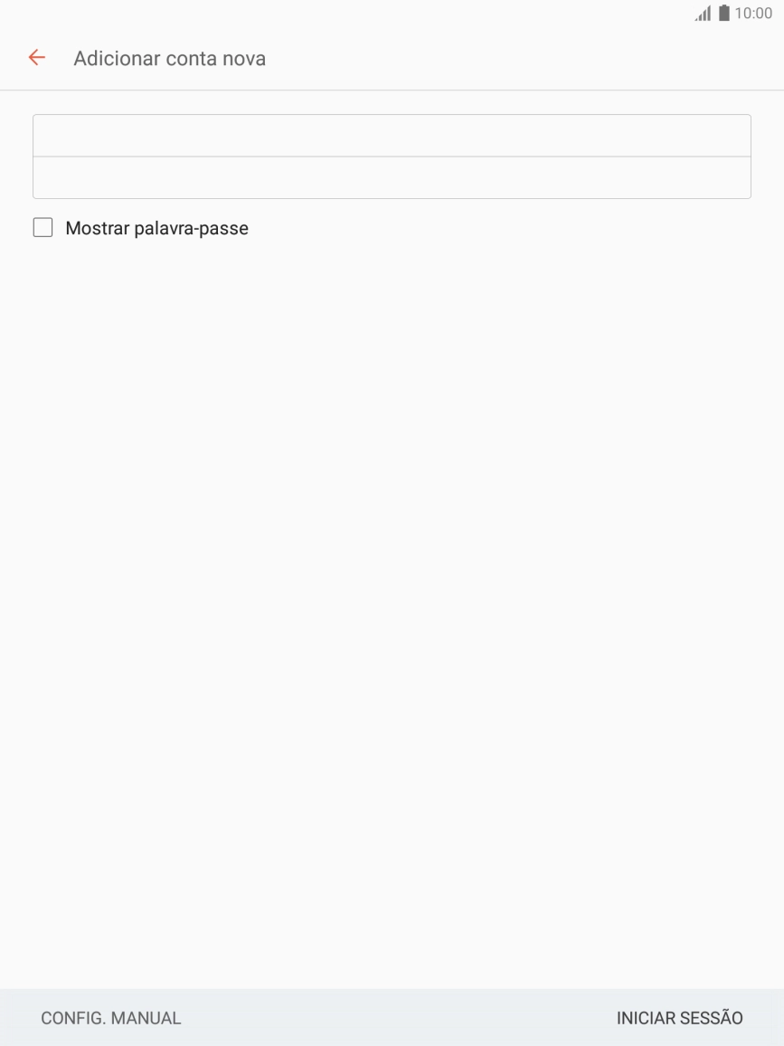 Prima INICIAR SESSÃO.