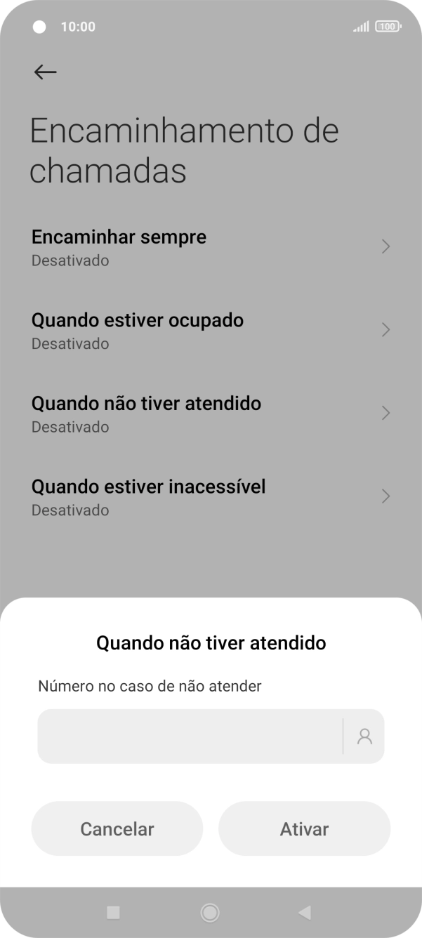 Introduza 123 e prima Ativar.