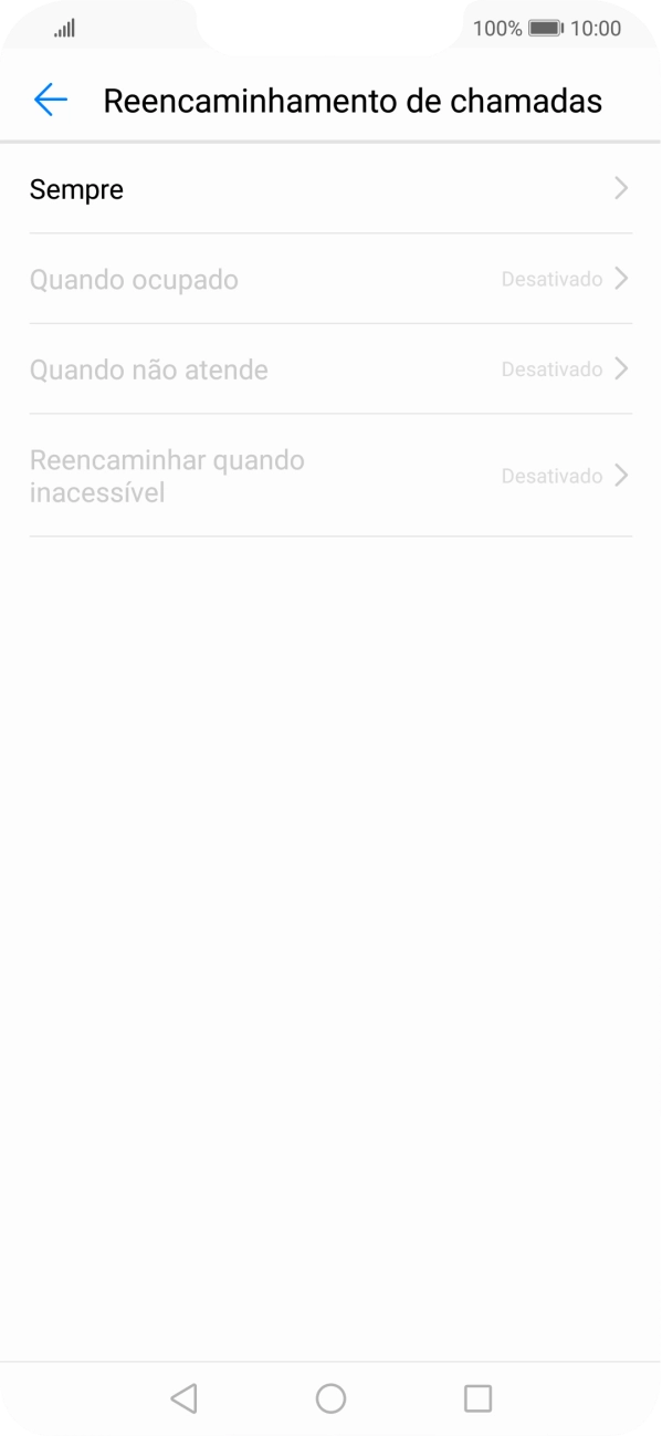 Prima o tipo de desvio pretendido.